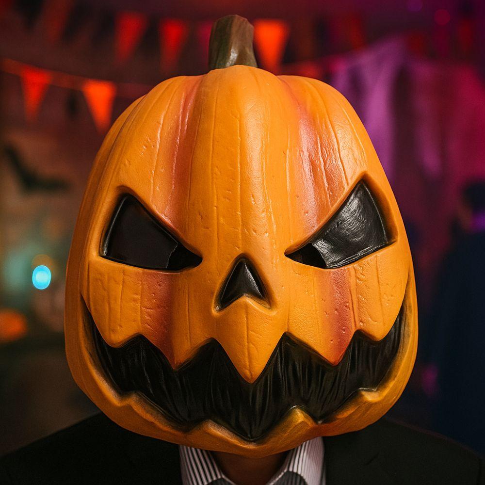 Latex Halloween Pumpkin Head Mask Novelty Scary Pumpkin Mask Masquerade Mask  Carnival Event