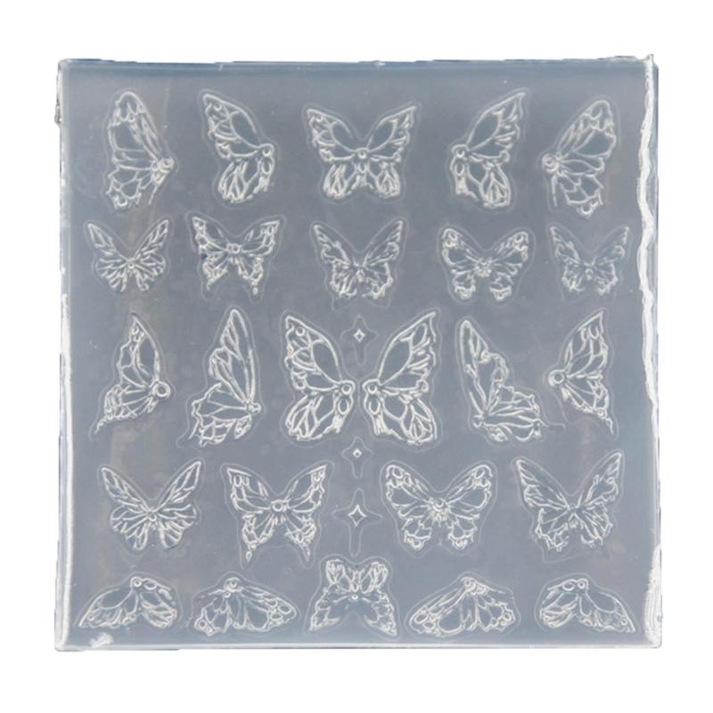 3D Nail Art Mold with Variety of Patterns Template Carving Sticker Stencil Tools Moulds for Nail Enthusiasts and Salons