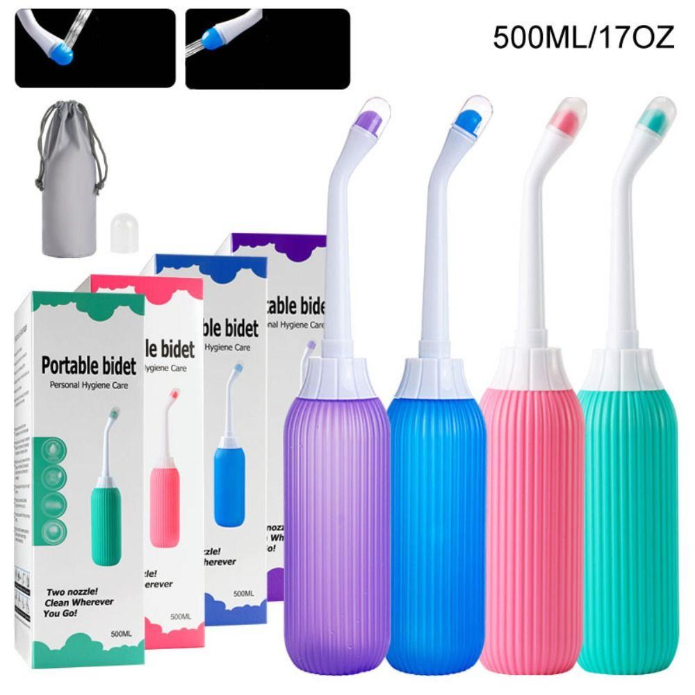 500ml Portable Bidet Spray Large Capacity Private Parts Flushing Device Travel Use