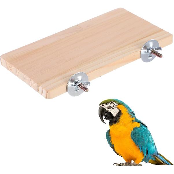 Wooden Parrot Perch Corner Bird Perch Platform Flat Stand 7.48 × 3.93 Inches Wood Perch Birds Platform Parrot Stand for Bird Cages Corner Shelf for