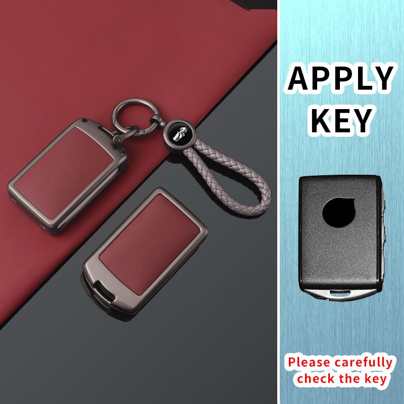Zinc Alloy Leather Car Key Cover Case for Volvo XC60/XC90/XC40/S90/S60L/V90CC Protective Key Fob Shell Keychain Accessories