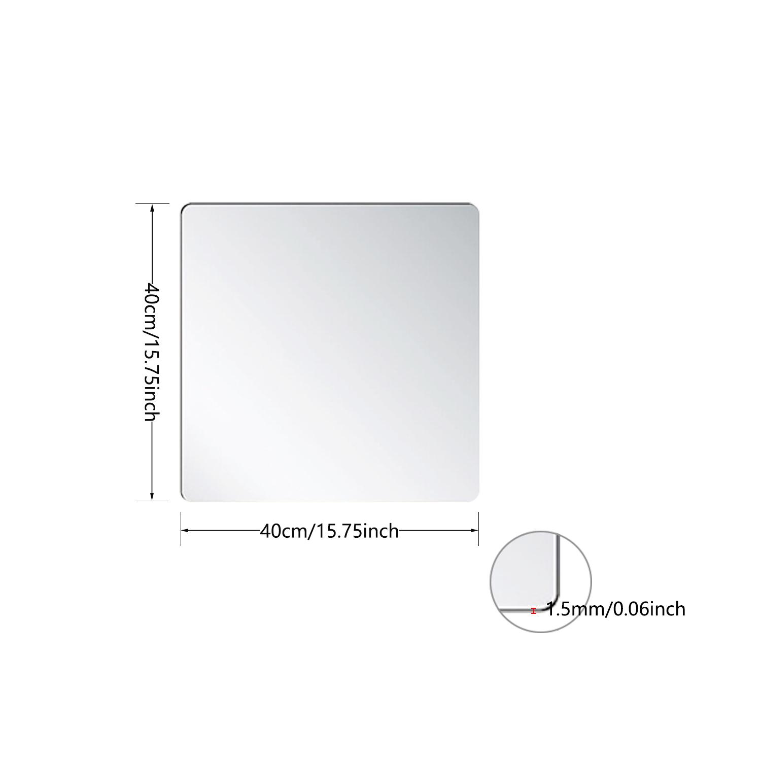 

1-8 шт. Квадратное акриловое зеркало с клейкой основой, Набор для декора стен зеркалами для ванной комнаты, дома, спортзалов, спальни, толщина 1,5 мм 40x40cm 1Pc