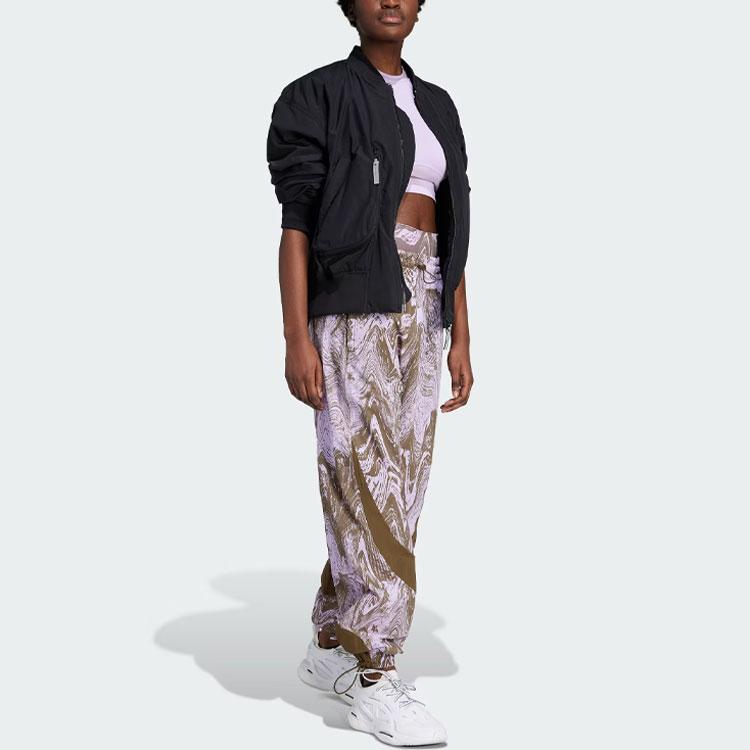 Adidas X Stella McCartney Pure Color Badge Logo Bomber Jacket Women Outerwear Black IP1370
