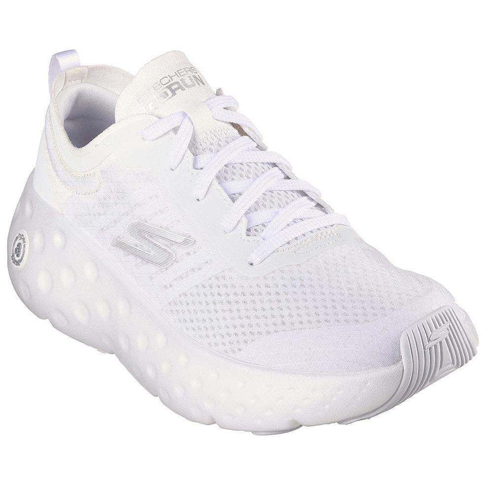 Skechers Max Cushioning Comfortable Versatile Mesh Low Top Running Shoes Women Sneaker White 129271-WHT