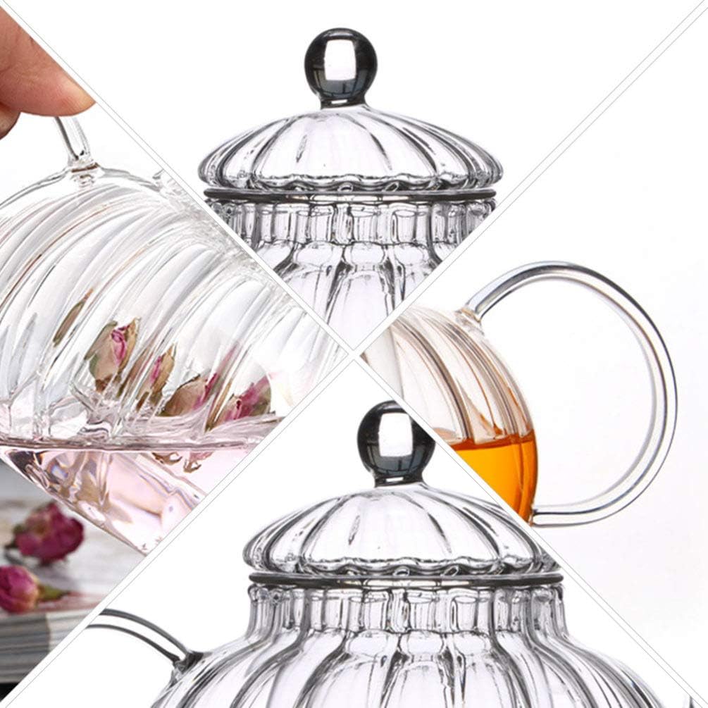 DOITOOL Glass Teapot with Infuser, Stovetop Safe Tea Kettle, Blooming and Loose Leaf Tea Maker