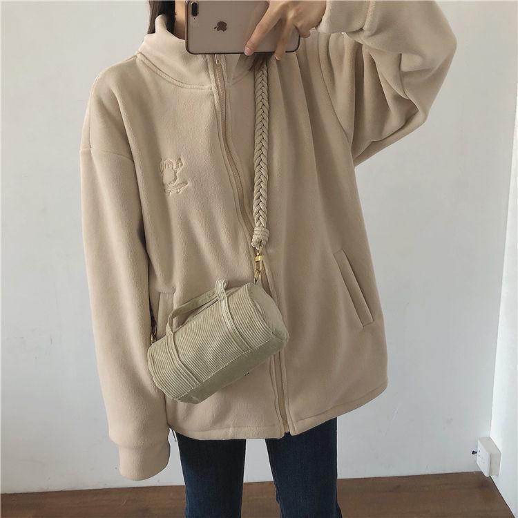 Women's Fleece Lamb Wool Windbreaker Jacket, Autumn/Winter 2025