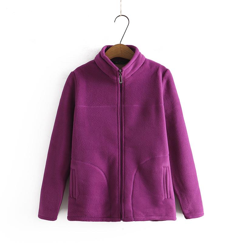 

Куртка из полар-флиса с бархатной подкладкой, свободного кроя, больших размеров, женская флисовая флисовая одежда на осень, зиму и весну M розы красного