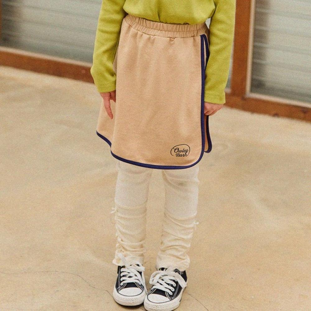 

Olivan Simple Logo Wrap Skirt Pants Beige beige/110