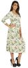 Phagun Women Summer Midi Dress Casual Loose Pockets Dress Scoop Neck Dresses
