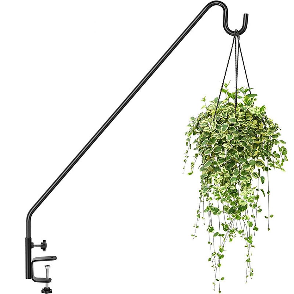 Sturdy Extensible Deck Hook for Hanging Bird Feeders and Plants with Flexible Rotation and Extended Arm for Wide Coverage