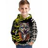 3D Digital Print Wolf Pattern Hooded Sweatshirt for Boys - Graffiti Streetwear, Spring  Autumn Casual Wear