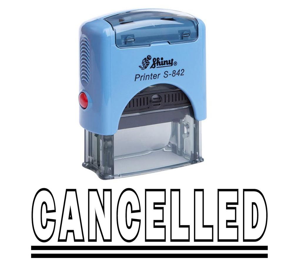 Printtoo CANCELLED Self Inking Rubber Stamp Office Stationery Custom Shiny