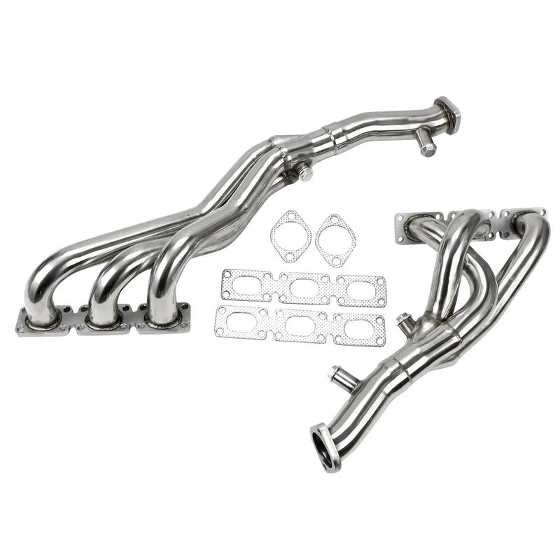 Silver 201 Stainless Steel Performance Exhaust Manifold Header For BMW E46 E36 320i M54 (M54B22/M54B25/M54B30)