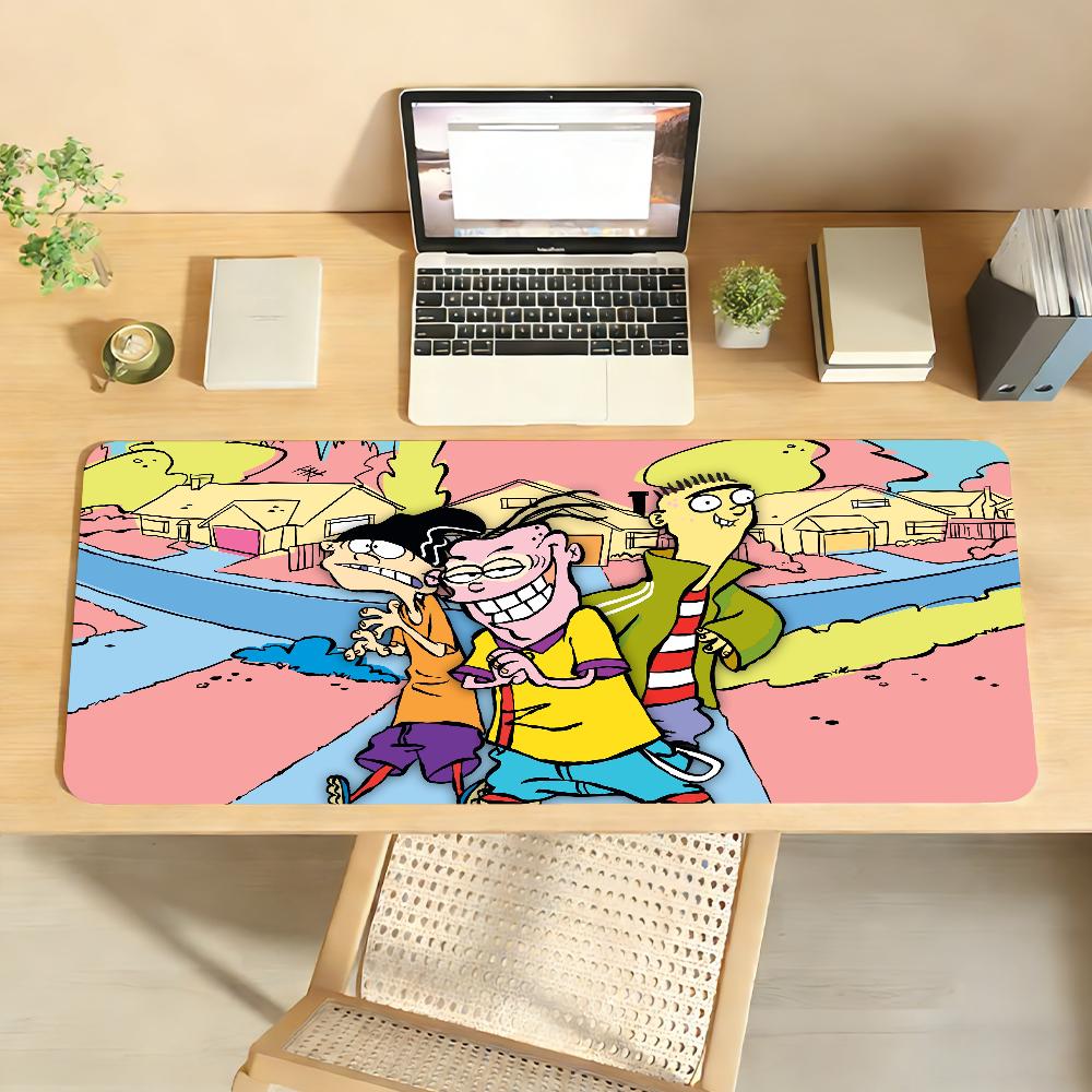 Cartoon E-Ed Edd n E-Eddy-S Mouse Pad Non-slip Rubber Gamer Balance Computer Mat Decoracion Deskmat Laptop Office Large