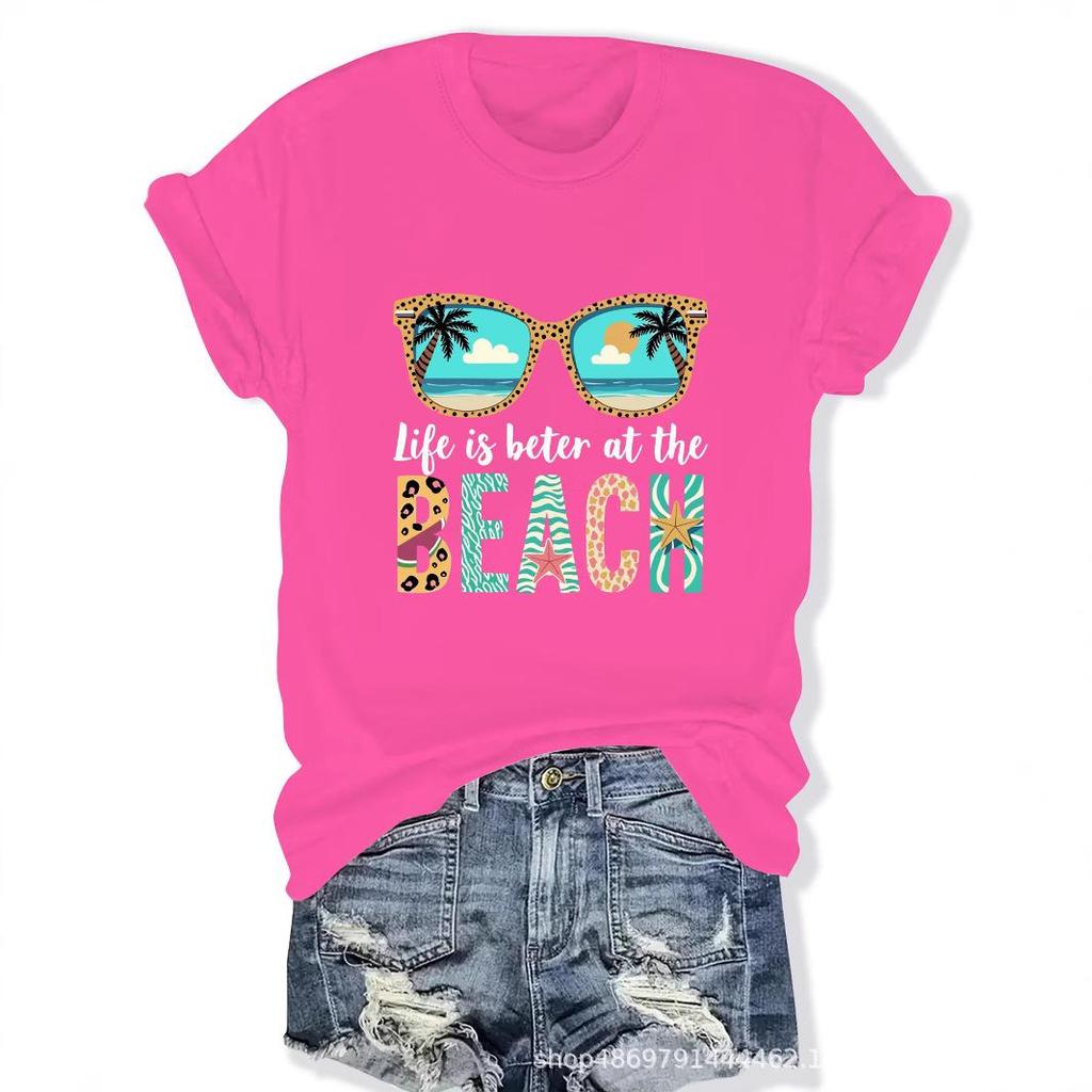 Women's Cross-Border Fashion Round Neck T-Shirt