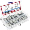 46pcs SAE  Nuts UNC Nutserts Rivnut Assortment Kit, 304 Stainless Steel Flat  Insert Nut Assort #8-32#10-24 1/4"-20 3/8