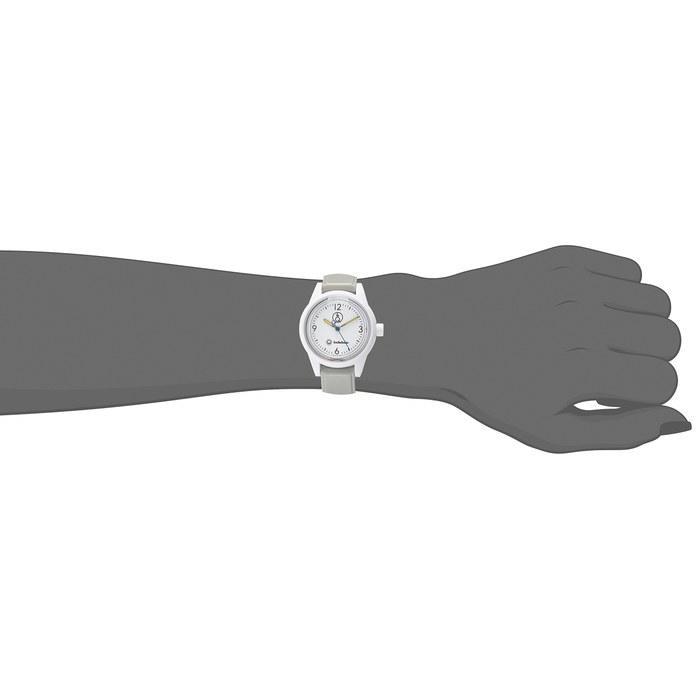 Q&Q SmileSolar Watch Solar Analog Waterproof Polyurethane Strap RP01-015 Women's White X Gray