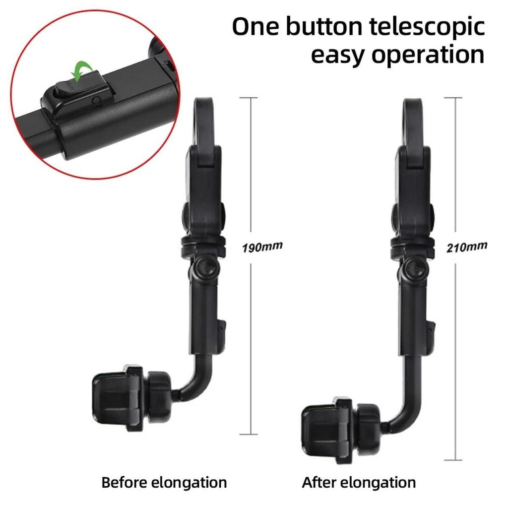 Car Rearview Mirror Phone Holder Mobile Phone Mount For Back/Headrest Width Angle