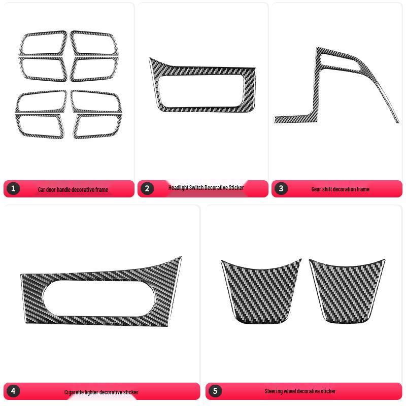 Carbon Fiber Interior Door Handle Stickers for Kia 11-15 K5