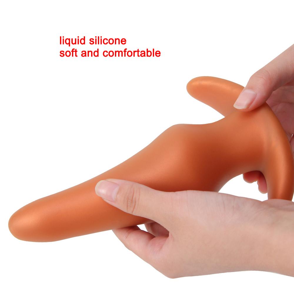 Liquid Silicone Soft Anal Plug Prostate Massage Anal Sex Toys for Adult Men Women Butt Plug Comfortable To Wear Anal Expansion