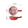 1pc Hand-painted Cute Rabbit and Plate Underglaze Ceramic Household Soup Commercial Noodle Bowl Tableware