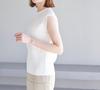 ROPE PICNIC Sheer Decollete Zero Sleeve Knit Size Medium Women's Pullover, GDM13350, 15,