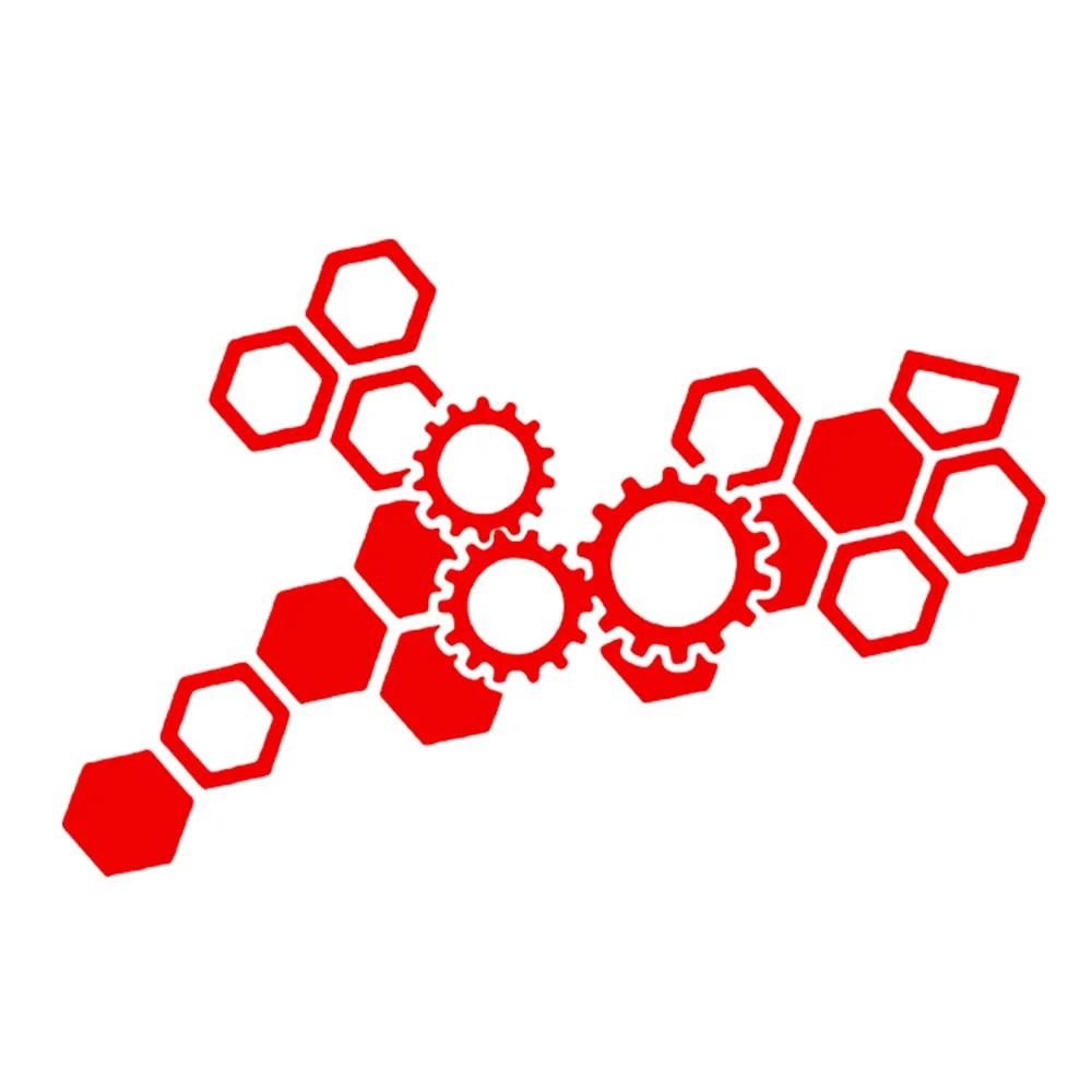 Reflective Honeycomb Hexagonal Car Sticker Motorcycle Electric Vehicle Modification Waterproof Honeycomb Gear Reflective Decal