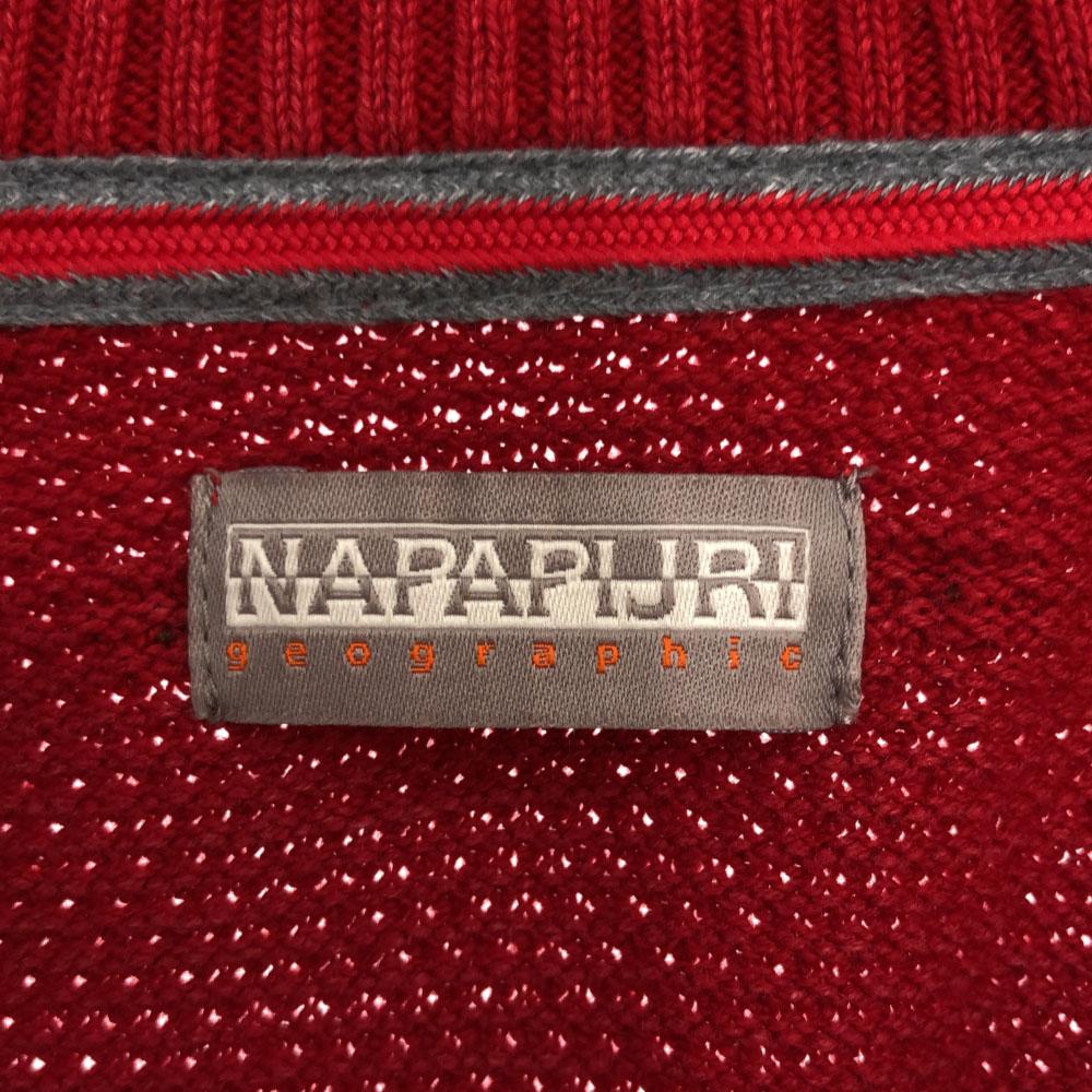 NAPAPIJRI cotton Knit jacket S Red Men's Used