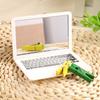 Handheld Cosmetic Mirror Mini Laptop Mirror, Pocket Size Shaped Makeup Portable Small Foldable Vanity Folding Computer for Dollhouse Accessory, Travel
