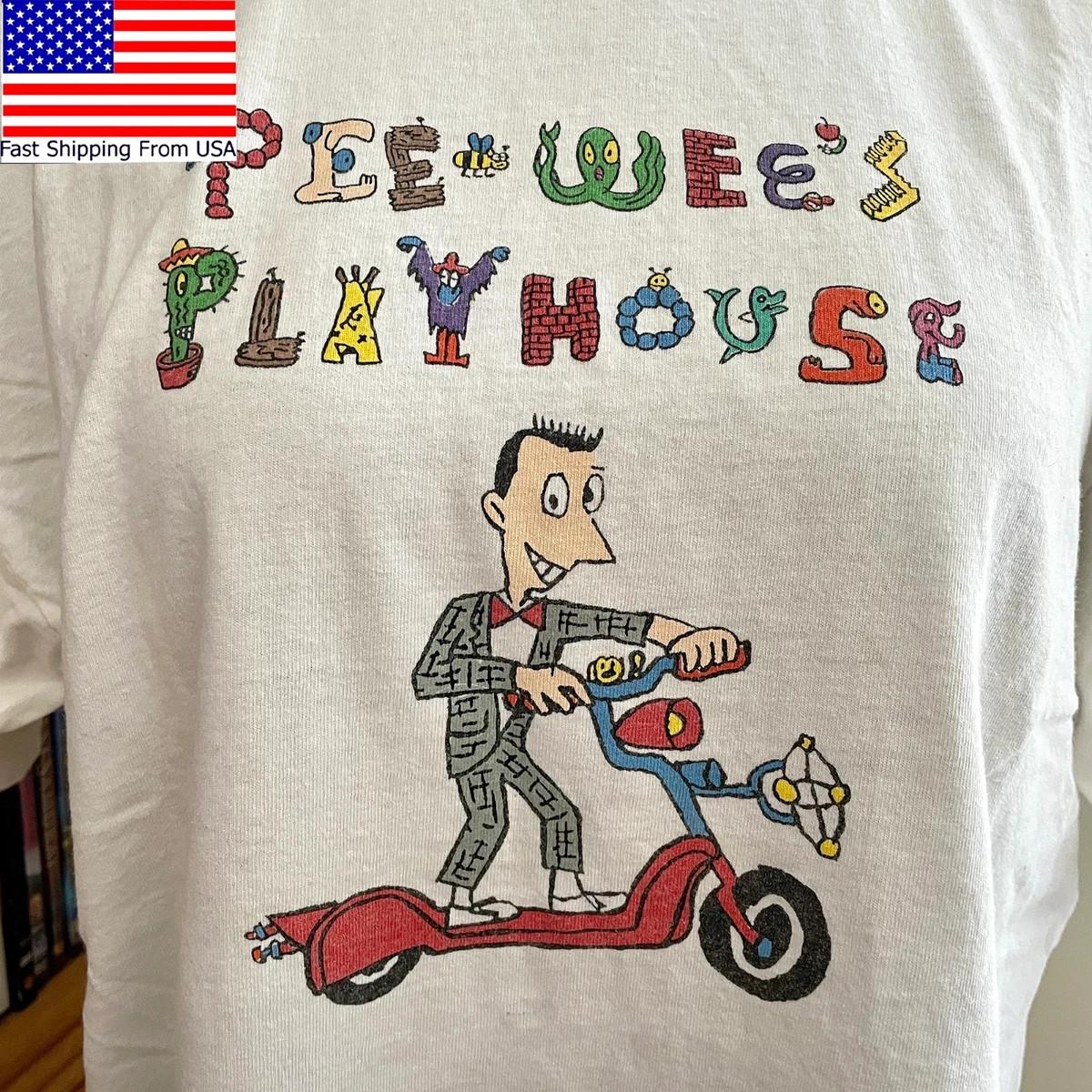 Pee Wee Herman play house white shirt reprint unisex AN70974 M