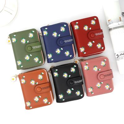 Women Wallets Small Embroidery Leather Purse Women Ladies Card Bag For Women  Clutch Women Female Purse Money Clip Wallet