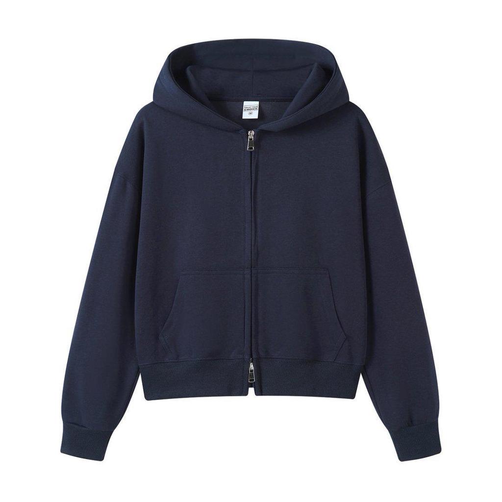Veste Cardigan à Capuche Fermeture Éclair Poids Lourd Style Coréen Tendance pour Femmes - Sweatshirt Décontracté Automne 350g.