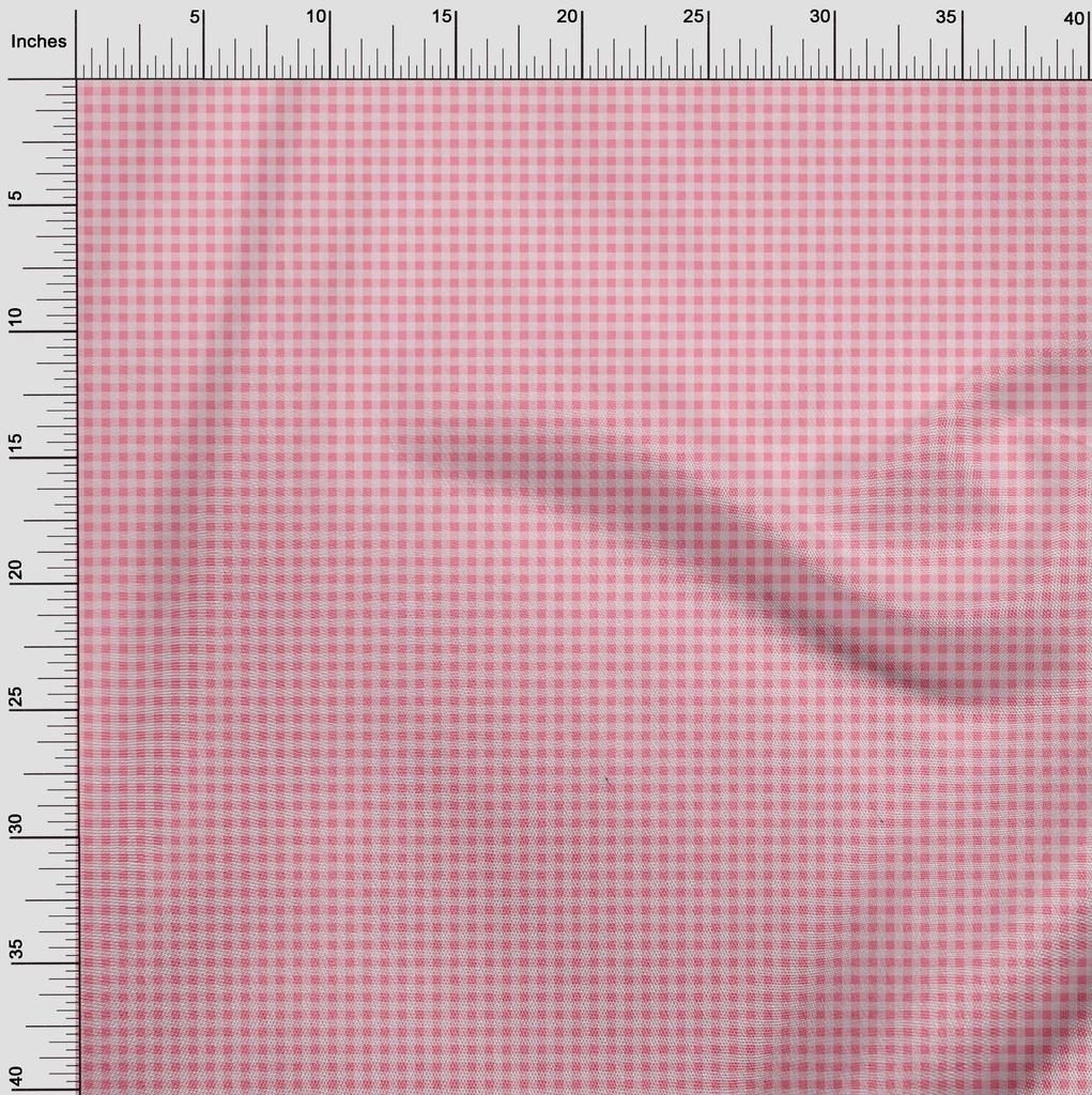 oneOone Cotton Flex Fabric Gingham Check Print Fabric BTY 40 Inch Wide