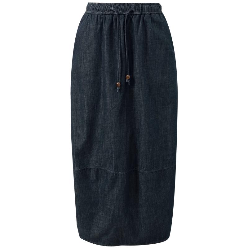 

SanCai Women s High-Waisted Slit Denim Skirt S
