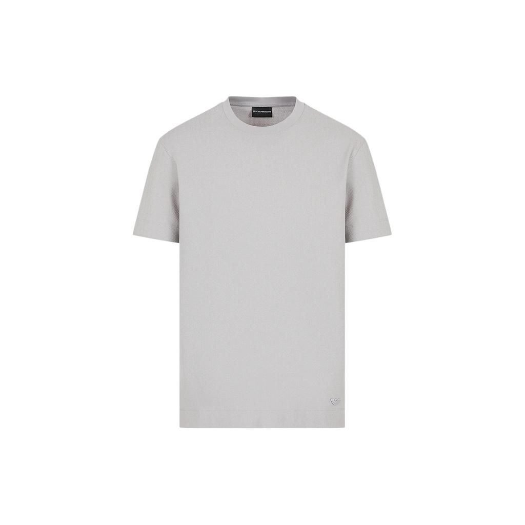 EMPORIO ARMANI Logo embroidered Cotton T shirt 3D1TC7-1JGYZ-F998