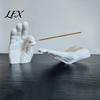 Study Room Desktop Ornaments Creative Hand Shape Incense Burner, Resin Decorative Ornament, Burner & Ash Collector Holder Set for Home Office