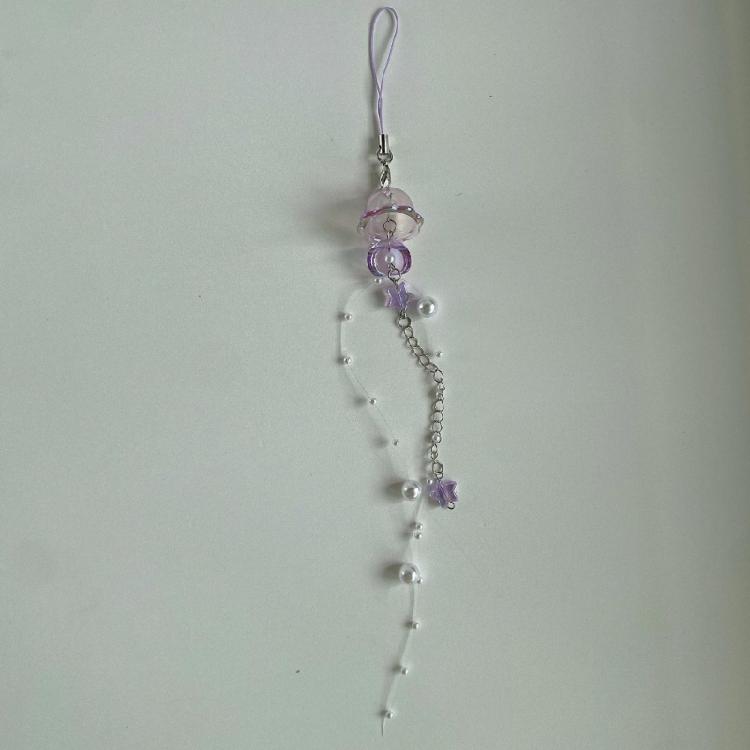Sweet Jellyfish Star Pendant Phone Chain Keychain Y2k Phone Lanyard Backpack