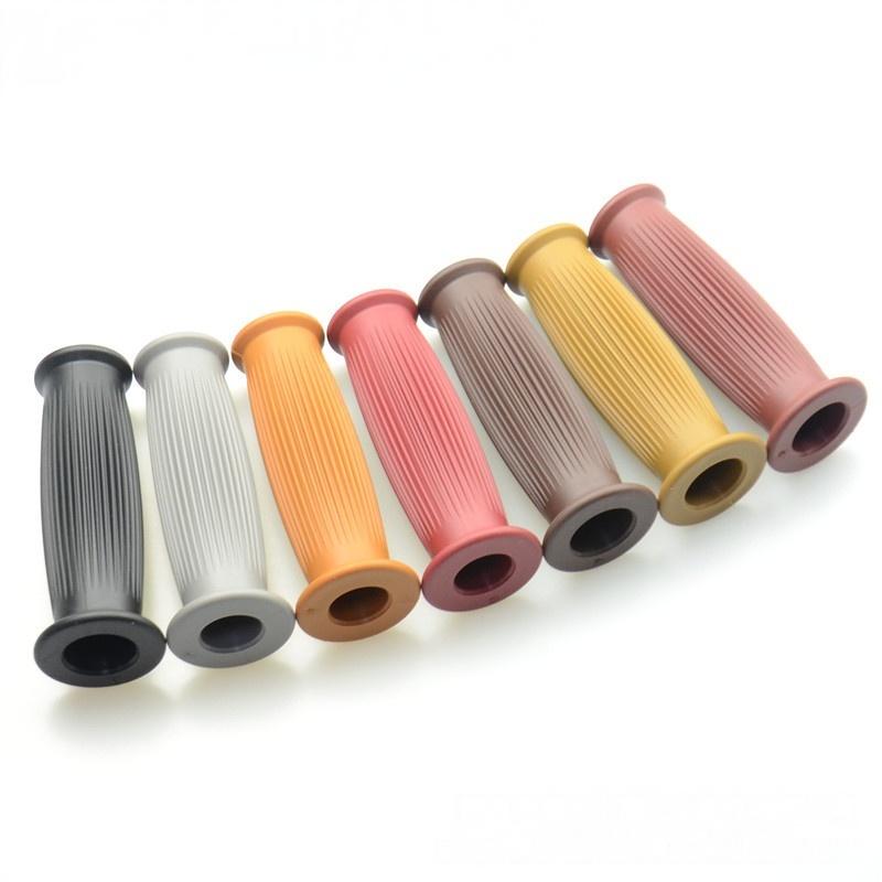 22MM Vintage Rubber Moto Handlebar Grips Anti-Slip Universal Fit for Cafe Racer Old School Bike Mod