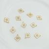 18k Gold Zircon Mother-of-Pearl Butterfly Cloud Moon Fishtail Pendant Necklace/Bracelet Accessory