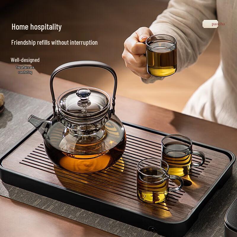 YIHUTEA Moon-Gazing Beam Thickened Glass Teapot