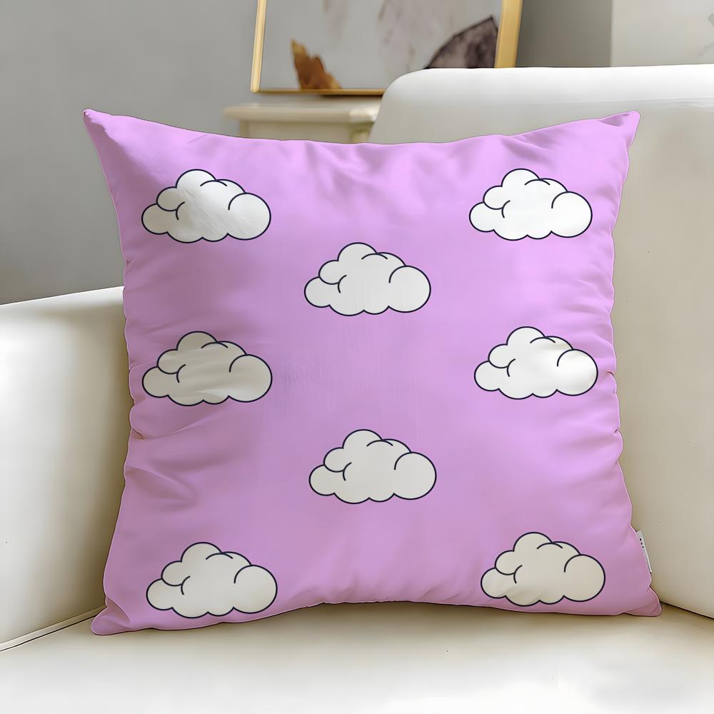 

White cloud texture Cushion Cover Soft EasyWash Pillow Case Versatile for Couch Bed Travel and Office 30X30cm