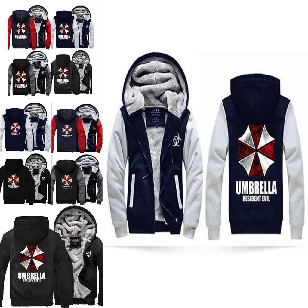 Resident Hot Evil Biohazard Umbrella Thicken Jacket Sweater Winter Coat Hoodies