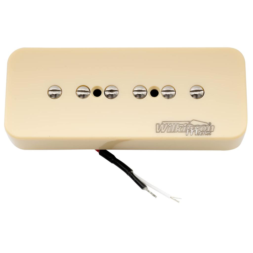 Wilkinson WO90 Ceramic P90 Soap Bar Pickup PU Neck for Les Paul SG Electric Guitar, Cream