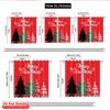 2pcs 2D Flat Printing Merry Christmas Popular Window Curtains Merry Christmas Trees Buffalo Plaid 100% Polyester Fabric Without