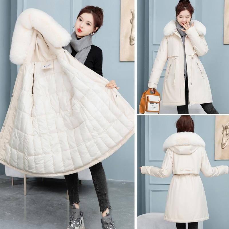 Medium and Long Waist Pie Overcomes Women's Winter New Products, Loose Fashion Hooded Down Cotton Jacket Women