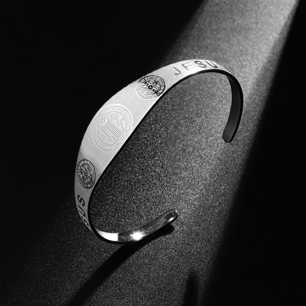 

Модный поп-персонаж, креативный Иисус, браслет из нержавеющей стали, парный открытый браслет для вечеринки, хип-хопа, праздничный подарок, аксессуары серебряный