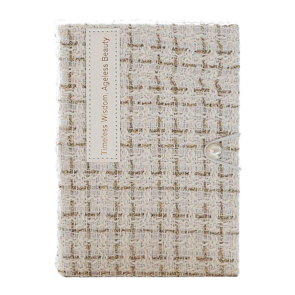 

Портативный клетчатый блокнот Винтажный простой блокнот Офисные принадлежности Клетчатый журнал Письмо белый