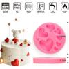Heart Silicone Molds,2 Pieces Mixed Size Silicone Candy Molds, Heart Shape Molds for Chocolate, Cookie Decor, Pastry, Cake, Jelly, Pudding Making