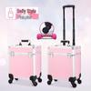 Professional Makeup Artist Trolley Case: Large Capacity Storage with Lock for Makeup, Nail, and Tattoo Tools.