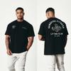 Summer New Men's T-shirts Gym Running Training Cotton Round Neck Oversized T-Shirt Fashion Men Clothing Fitness Clothes Top